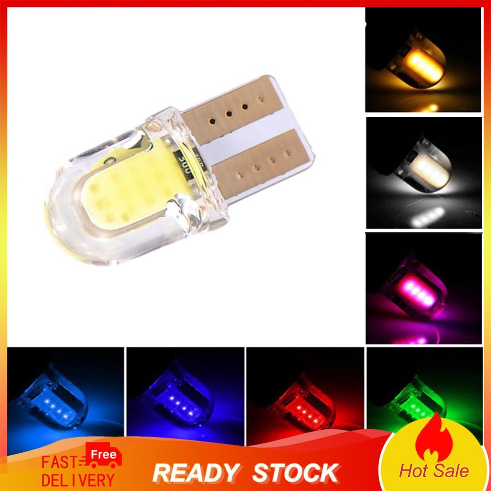 Set 2 bóng đèn LED ô tô T10 W5W COB 12V siêu sáng chuyên dụng cao cấp