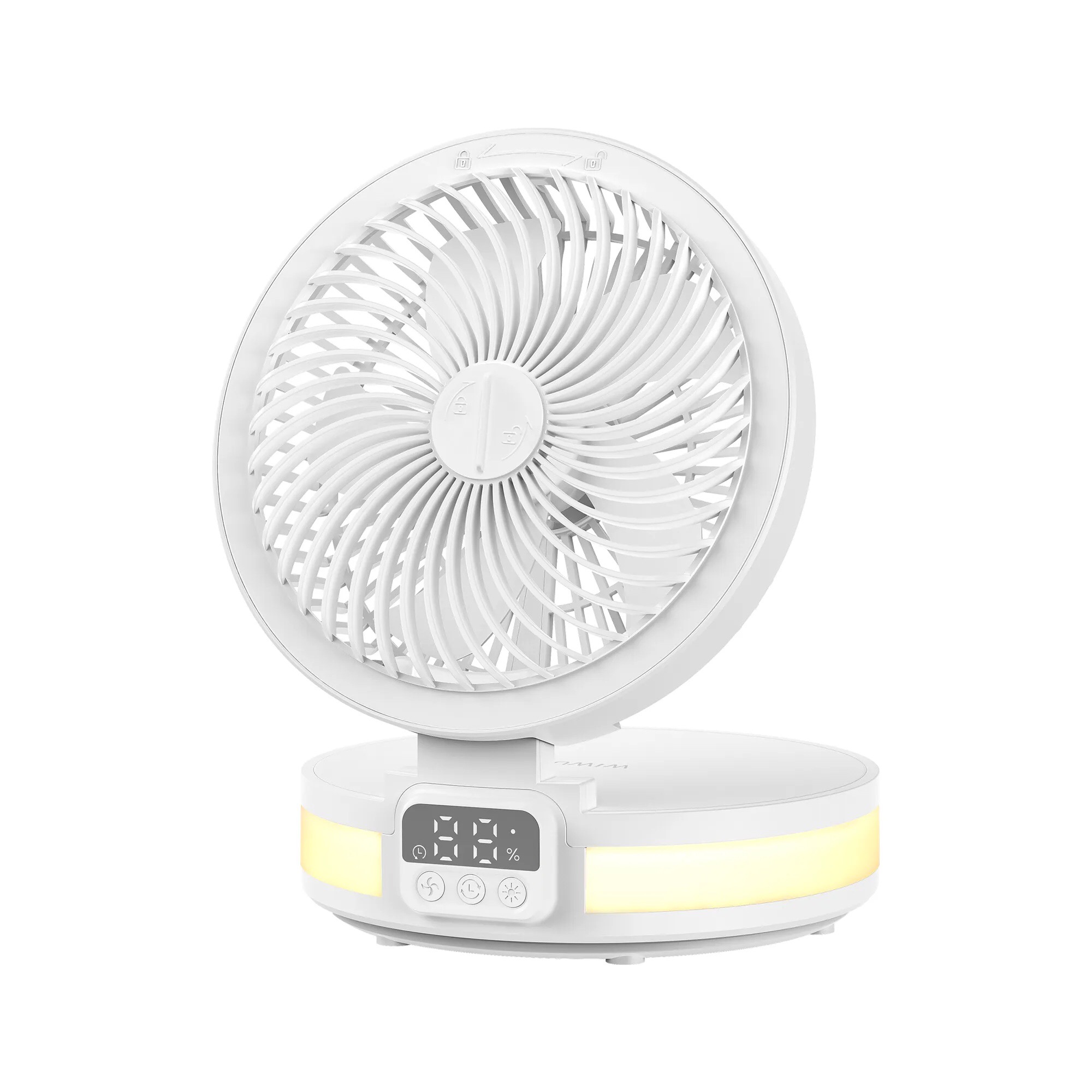 Quạt để bàn Wiwu Carter Circulating Fan FS05 có thể gập gọn lại, có đèn báo pin - Hàng chính hãng