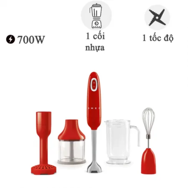 Máy Xay Cầm Tay SMEG - HBF02RDEU - Hàng chính hãng