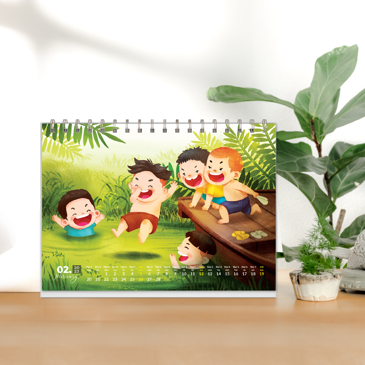 Combo 5 cuốn Lịch bàn 2023 - TUỔI THƠ + Quà tặng