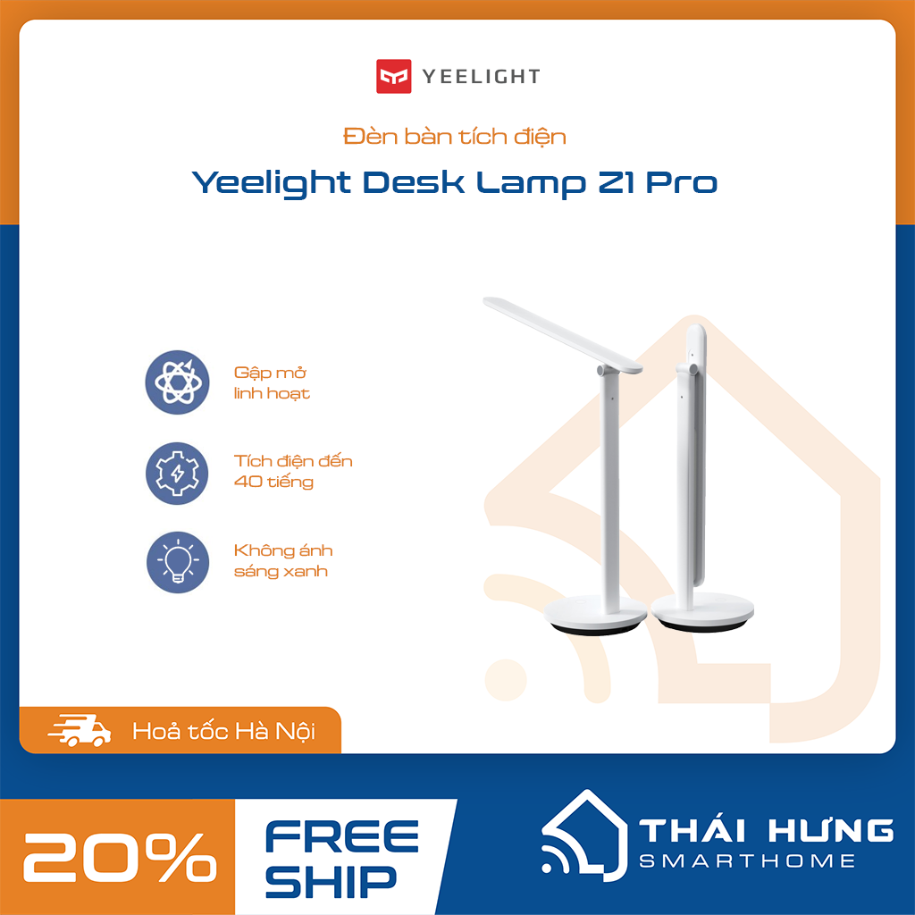 [Bản quốc tế] Đèn bàn tích điện Xiaomi Yeelight Z1 Pro - Pin 2500mAh tích điện lên đến 40 giờ, bảo hành 12 tháng.