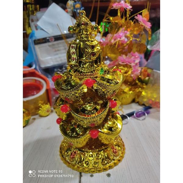 Tháp thỏi vàng kim nguyên bảo Thần Tài 20cm