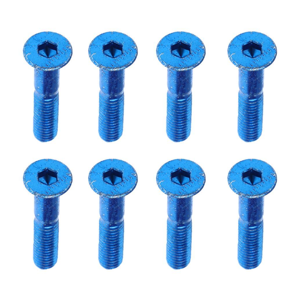 16PCS 1'' FLAT HEAD REPLACEMENT SKATEBOARD TRUCK HARDWARE LONGBOARD SCREWS BOLTS