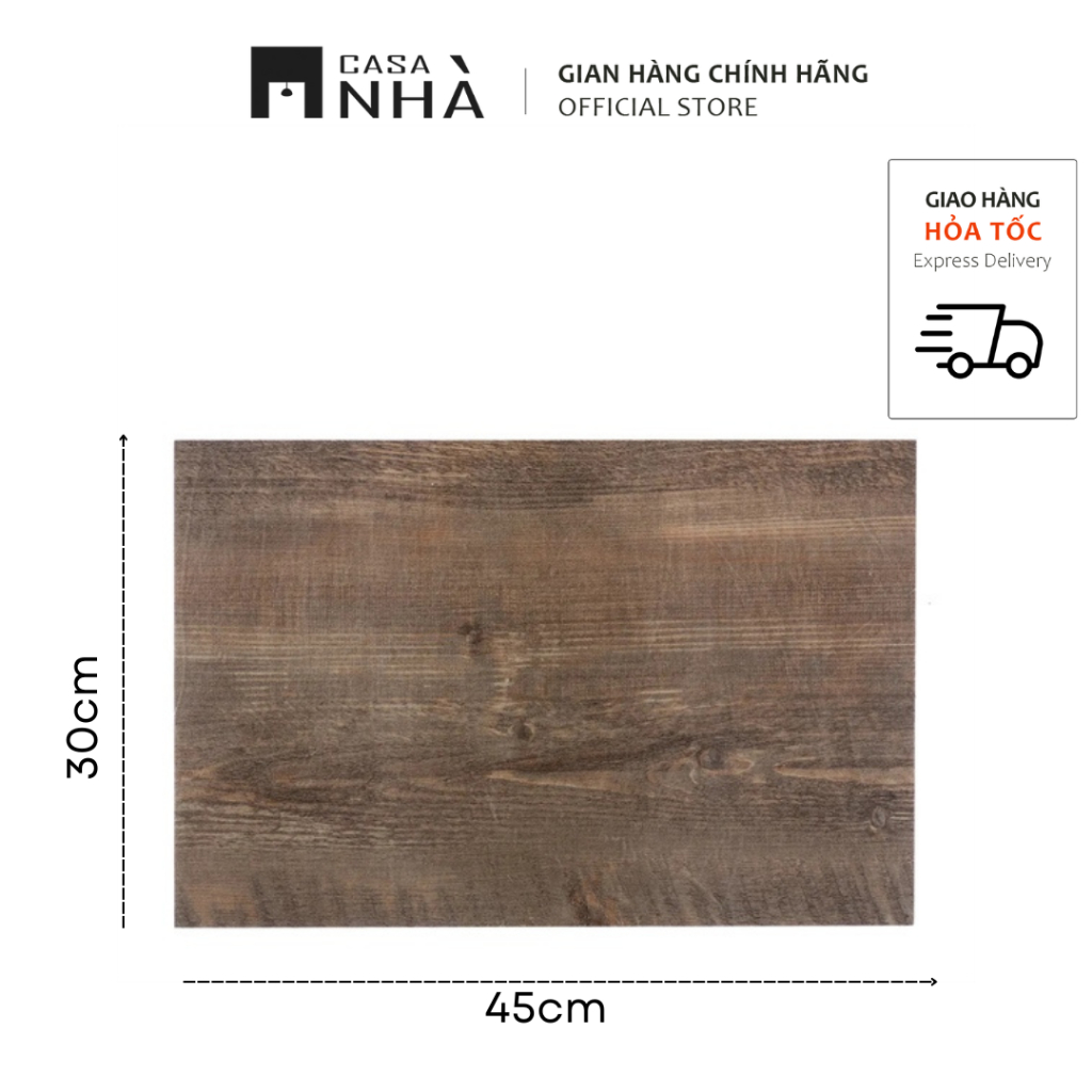 Tấm lót bàn ăn vân gỗ WOODEN - Tấm lót bàn ăn chống trượt, chống thấm