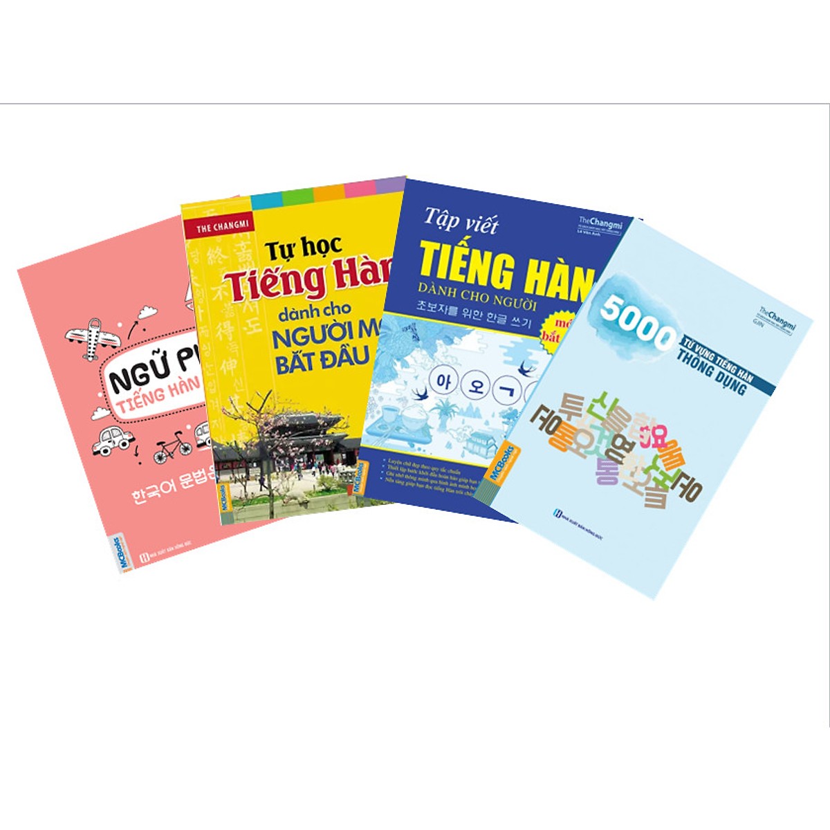 Combo 4 Cuốn Sách: Tự Học Tiếng Hàn Cho Người Mới Bắt Đầu, Ngữ Pháp Tiếng Hàn Bỏ Túi, 5000 Từ Vựng Tiếng Hàn Theo Chủ Đề Và Tập Viết Tiếng Hàn Cho Người Mới Bắt Đầu (Tặng kèm bút chì Kingbooks)