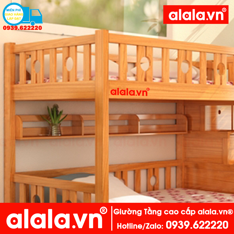 Giường tầng ALALA114 (trên 1m4, dưới 1m4) - www.ALALA.vn - 0939.622220