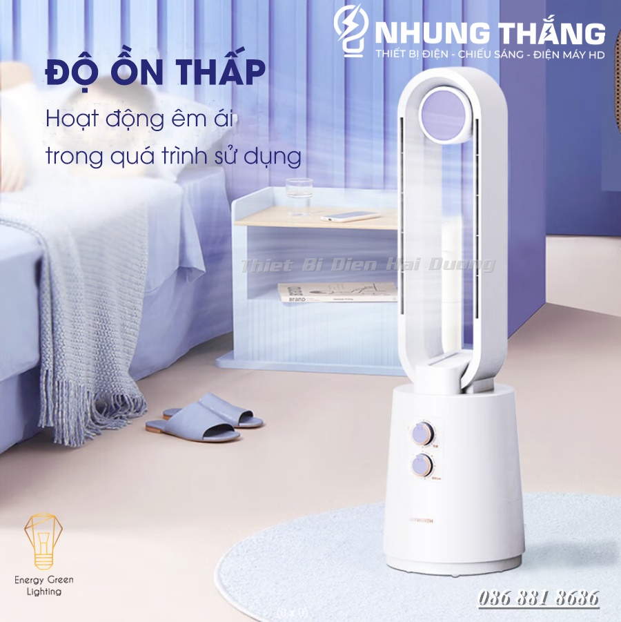 Quạt Điều Hoà Skyworth Q835 - Quạt Tháp Không Cánh - Quạt Cây Đứng Siêu Mát,Tiện Lợi - Hẹn Giờ Tắt - CÓ VIDEO