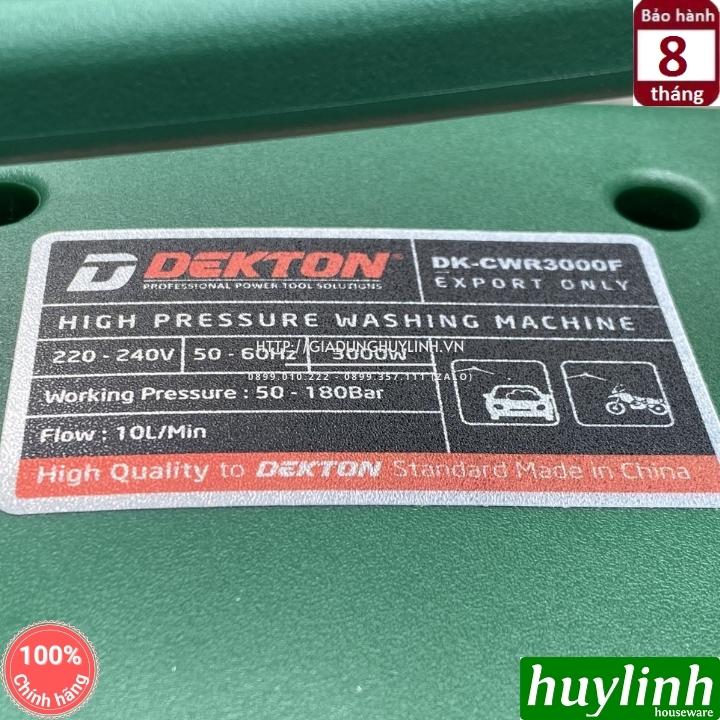 Máy xịt rửa xe chỉnh áp Dekton DK-CWR3000F - Công suất 3000W - Áp lực 180 bar - Có bánh xe - Hàng chính hãng