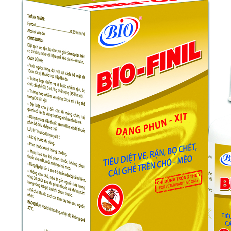 MUA 2 TẶNG 1 Thuốc xịt BIO-FINIL tiêu diệt ve, bọ chét, rận, ghẻ trên da chó mèo siêu hiệu quả-79203