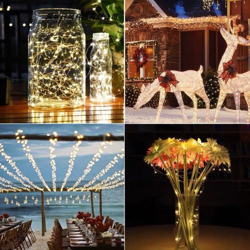 Đèn led dây kẽm fairy light trang trí có remote chỉnh được 8 chế độ nháy sử dụng usb