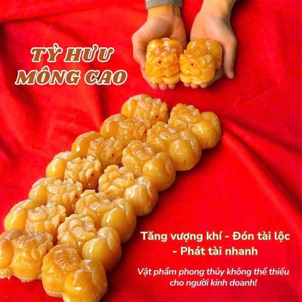 Cặp Tỳ Hưu Mông Cao Ngọc Hoàng Long 8cm mẫu mới