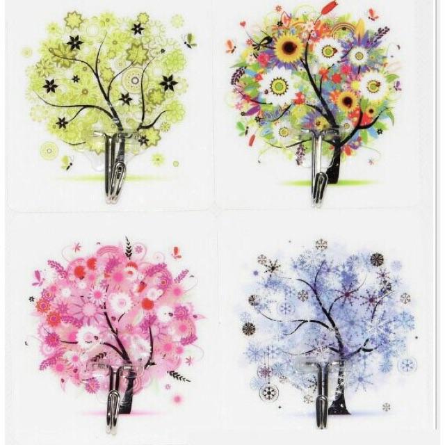 Combo 100 móc dính tường siêu chắc họa tiết 3D