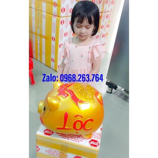 heo đất có nơ tài lộc size lớn 35cm