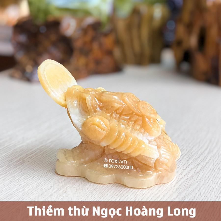 Thiềm Thừ Chiêu Tài - Cóc Tài Lộc Vàng (Natural Calcite)