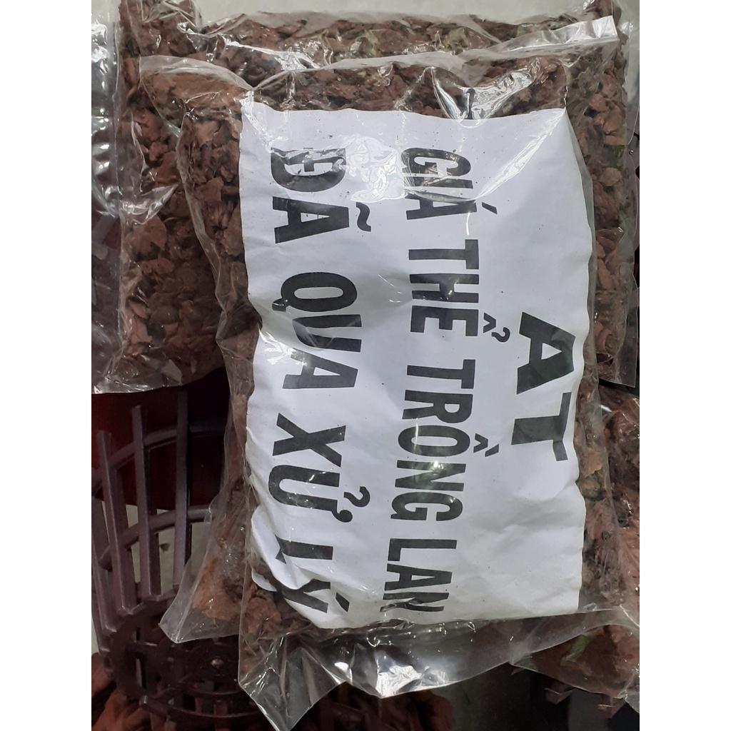 Giá thể trồng hoa lan, than củi, vỏ thông