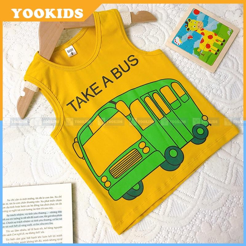 Áo ba lỗ bé trai YOOKIDS chất cotton co giãn 4 chiều &amp; thấm hút mồ hôi tốt _ Áo ba lỗ cho bé trai 12345 tuổi