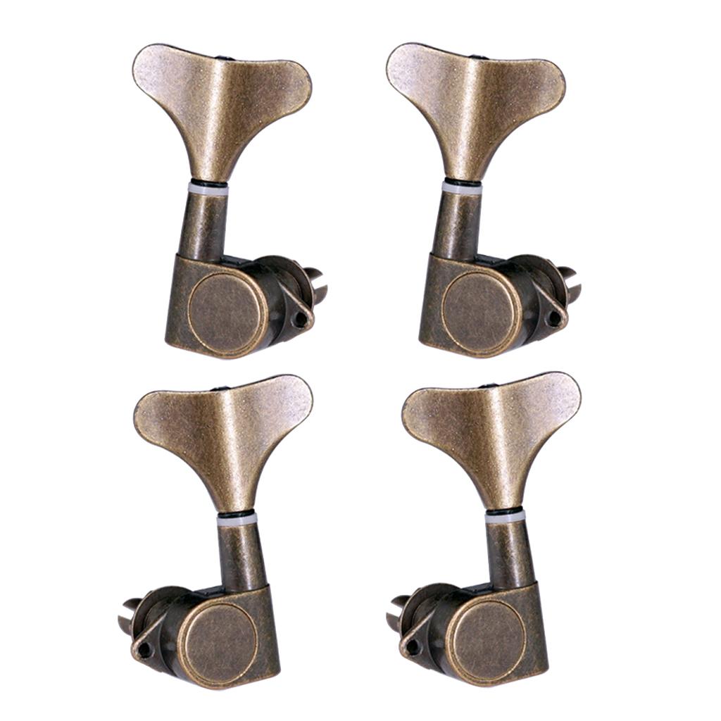Đuôi Cá Nút Bass Dây Đàn Guitar Tuner Chốt Khóa Máy Đầu 2L2R Vàng Đồng