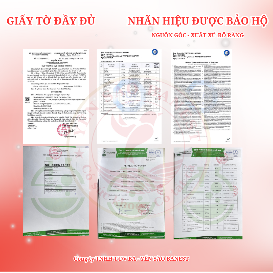 Yến Hũ 70ml chứa 7.8gr Yến Tiệt Trùng dành cho mọi lứa tuổi- Yến Sào Banest