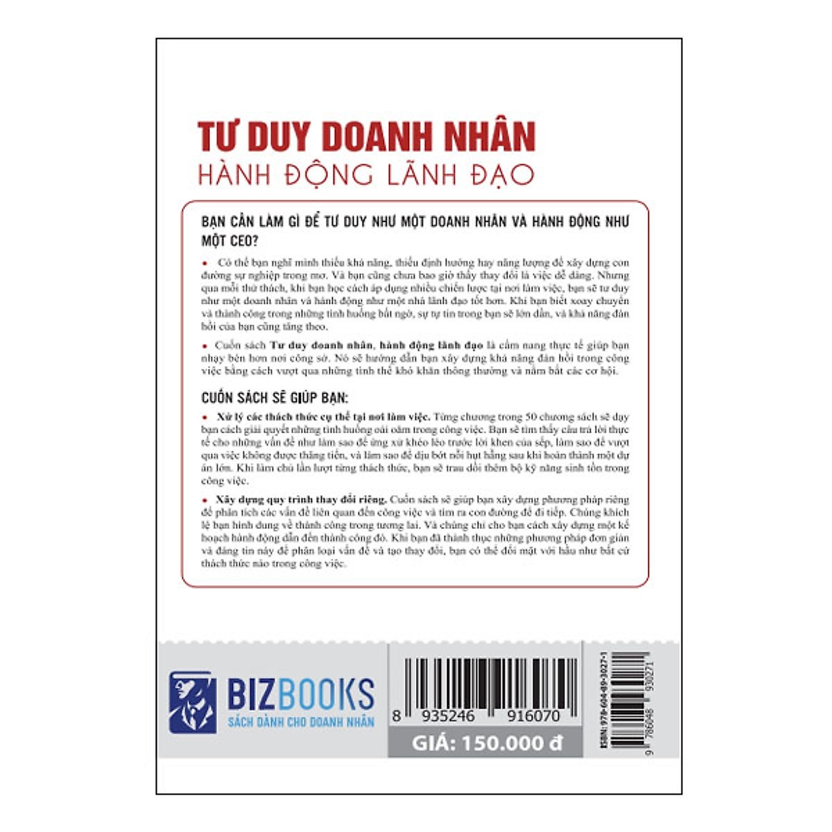 Tư Duy Doanh Nhân, Hành Động Lãnh Đạo