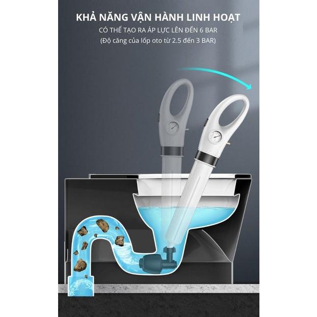 Máy thông tắc bồn cầu với một nút ấn