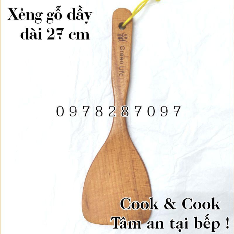 Muôi cơm gỗ, xẻng xào gỗ chiên xào gỗ tự nhiên, xẻng thủng, sạn gỗ cao cấp