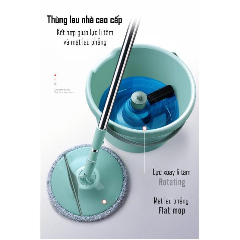 Dụng cụ lau nhà công nghệ vắt ly tâm giặt vắt thông minh - HanruiOffical
