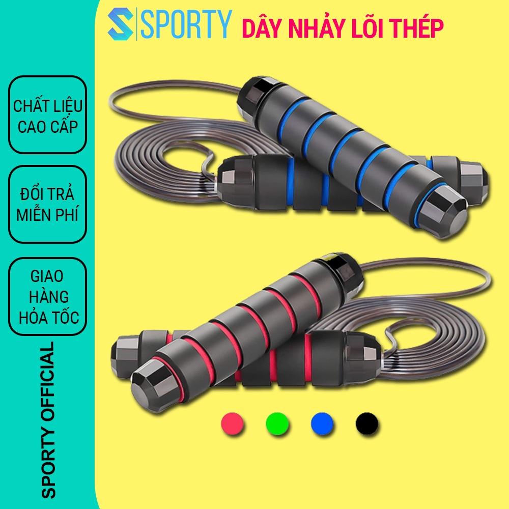 Dây nhảy dây giảm cân SPORTY tập thể thao TS36 thể lực giảm cân giảm mỡ bụng, lõi thép siêu bền