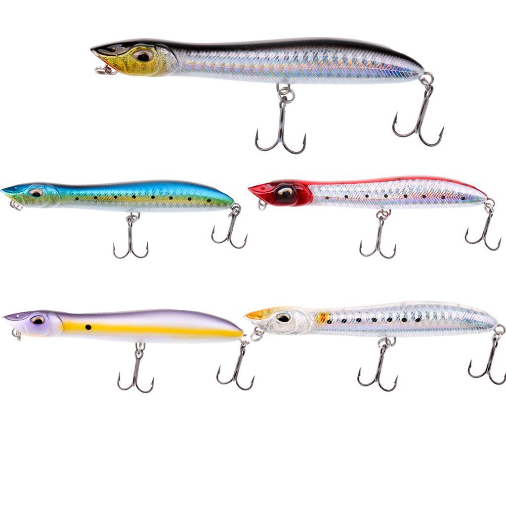 3D Eyes Plastic Fishing Lures, Smooth Floating Bass Popper Lures Lifelike Fish Swimming, Minnow Baits Hard Fishing Lures