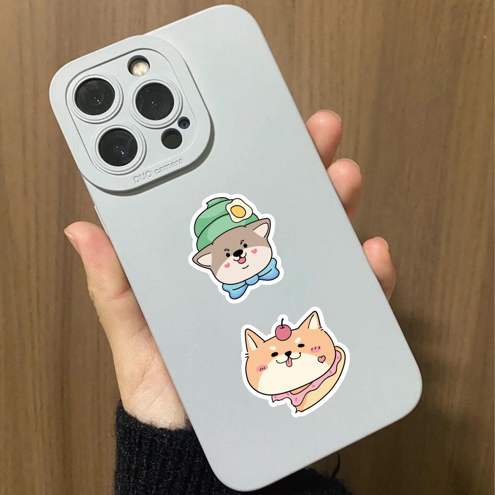 Sticker CHÓ SHIBA INU CHIBI hoạt hình cute trang trí mũ bảo hiểm,guitar,ukulele,điện thoại,sổ tay,laptop