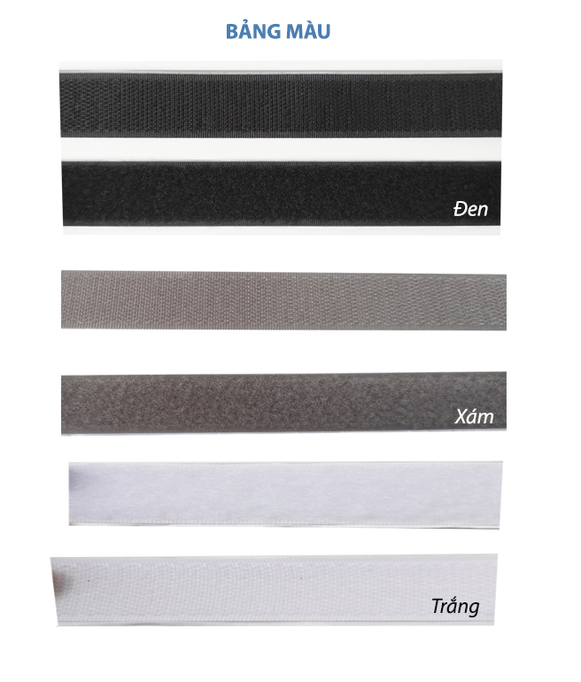 Miếng dán xé băng dính gai nhám có keo bản 2.5cm*5m, tách lẻ -(velcro tape/ khóa nhám)