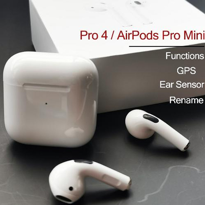 Tai Nghe Blutooth 5.0 Airpod Pro 4 Định Vị, Đổi Tên, Cảm Biển Siêu Nhạy