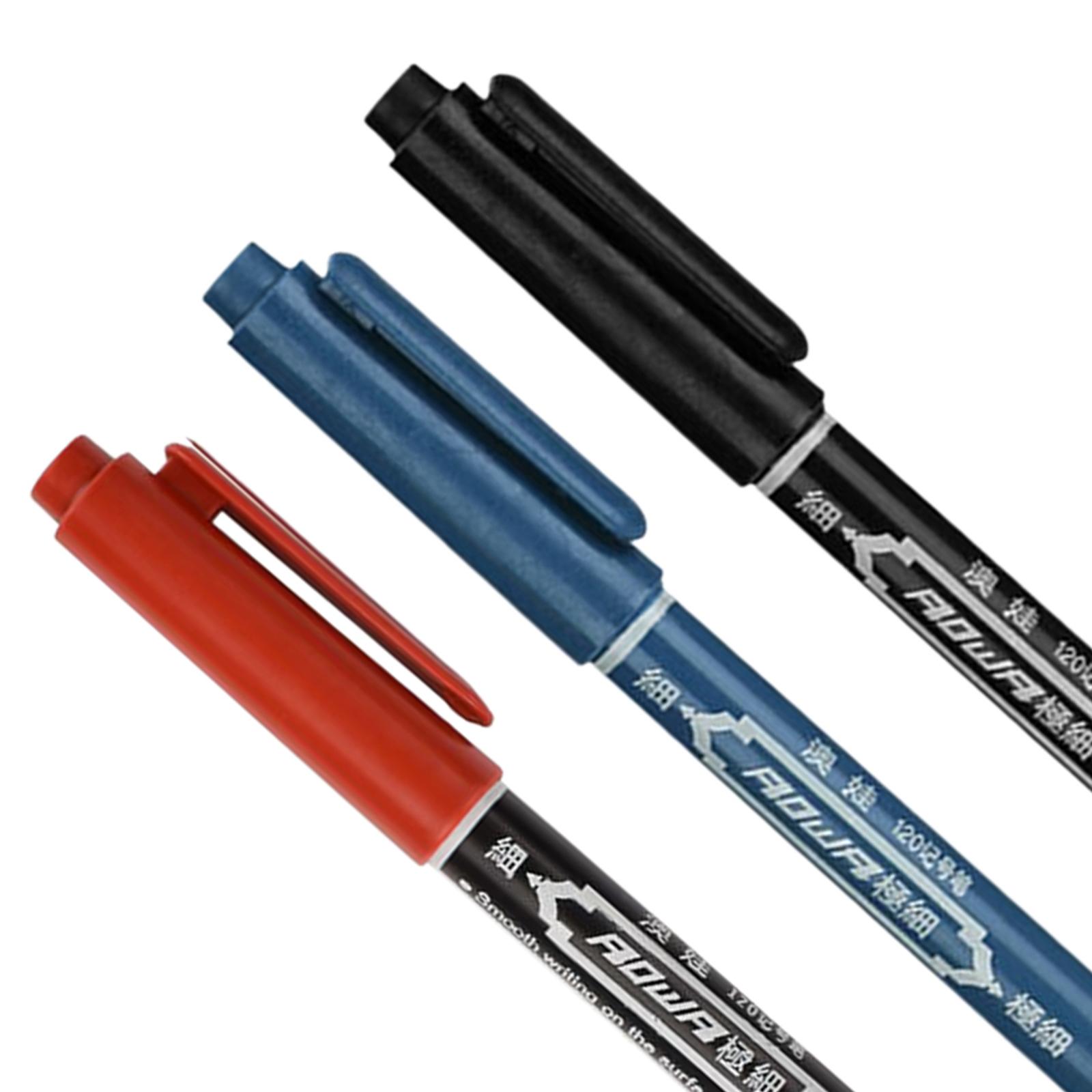 6 Pcs Double Ended Marker Pen Professional Marker anti-clog Tattoo Pencil