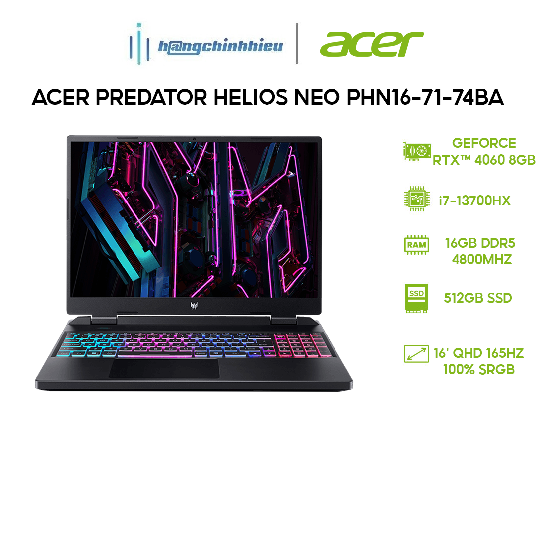 Laptop Acer Predator Helios Neo PHN16-71-74BA Hàng chính hãng
