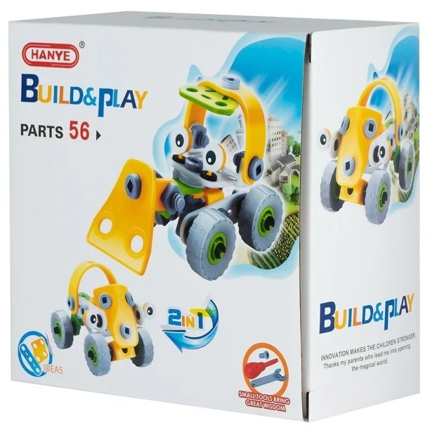 Đồ chơi phát triển kỹ năng Steam - Đồ chơi lắp ghép Build&Play - lắp ghép mô hình xe nâng - cần cẩu - ô tô - xe máy - máy bay Toyshouse 7703 - 7721 - 7722 -7754