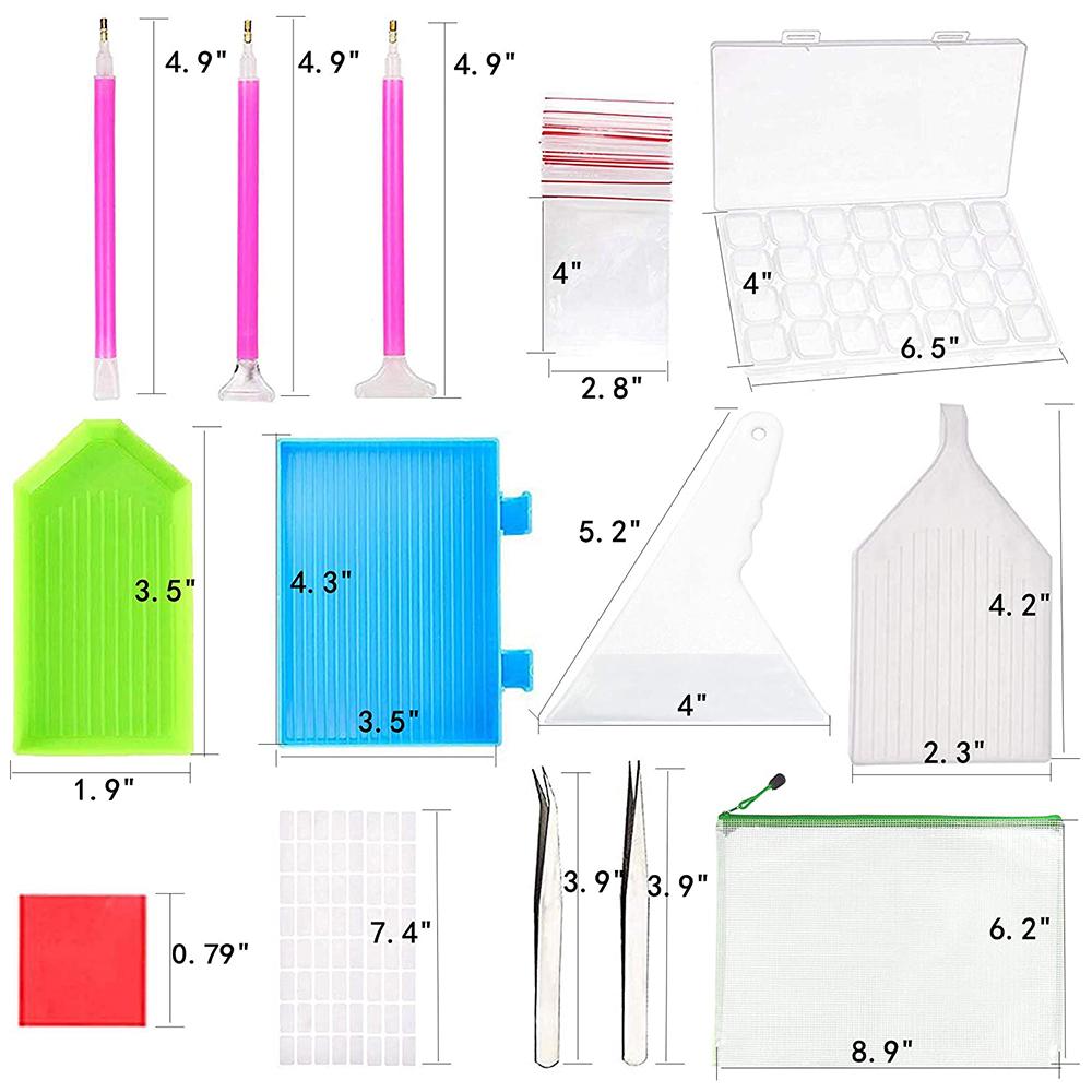 96 cái dụng cụ làm tranh kim cương