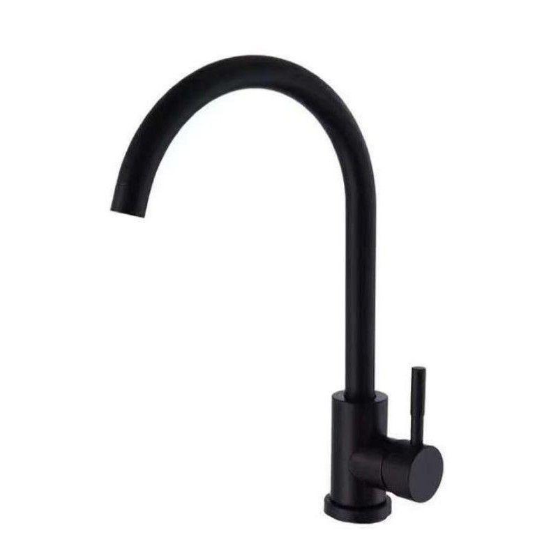 Vòi rửa chén Nóng Lạnh kiểu tròn Inox sus 304 sơn NANO Đen cao cấp VNN05.tặng kèm 2 dây cấp