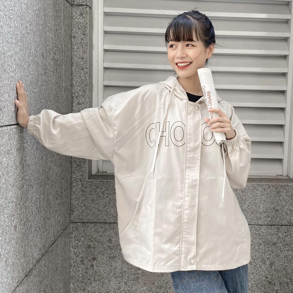 Áo Khoác Jacket Kaki Form Rộng CHOSE Phong Cách Ulzzang