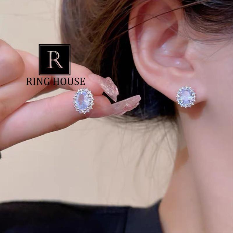 Khuyên tai bông tai nữ hạt ngọc sáng đẹp thanh lịch Ring House