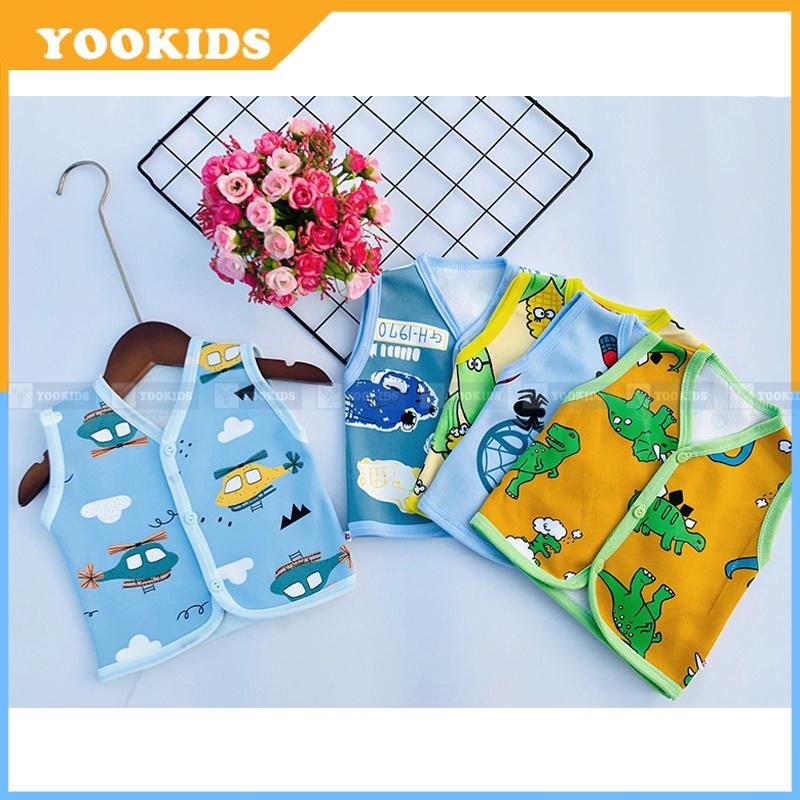 Áo gile cho bé YOOKIDS chất đẹp _ Áo gile nỉ bông cho bé trai bé gái 3 6 9 12 18 24 tháng size từ 6 8 10 12kg