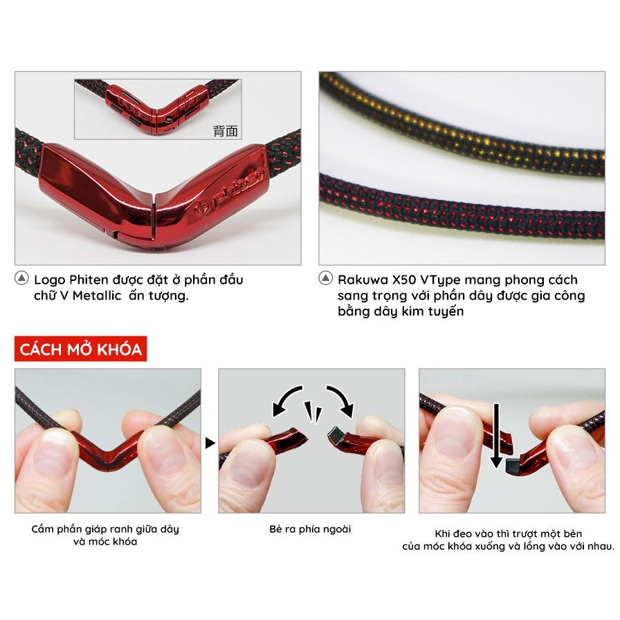Vòng Cổ Phiten Rakuwa X50 V Type -TG681053/TG681153/TG681253/TG681353