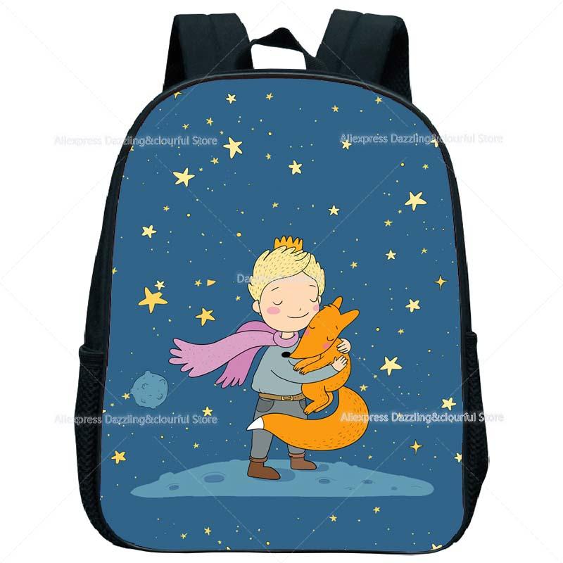 Hoàng Tử Bé Mẫu Giáo Ba Lô Dành Cho Trẻ Em Bé Trai Bé Gái Mini Ba Lô Trẻ Em Hình Hoạt Hình Anime Bookbags Tập Đi Có Túi Quà Tặng
