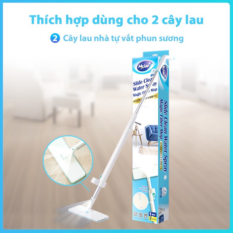 Bông lau cho cây lau nhà sợi fbier tự vắt phẳng và cây lau nhà tự vắt phun sương MyJae