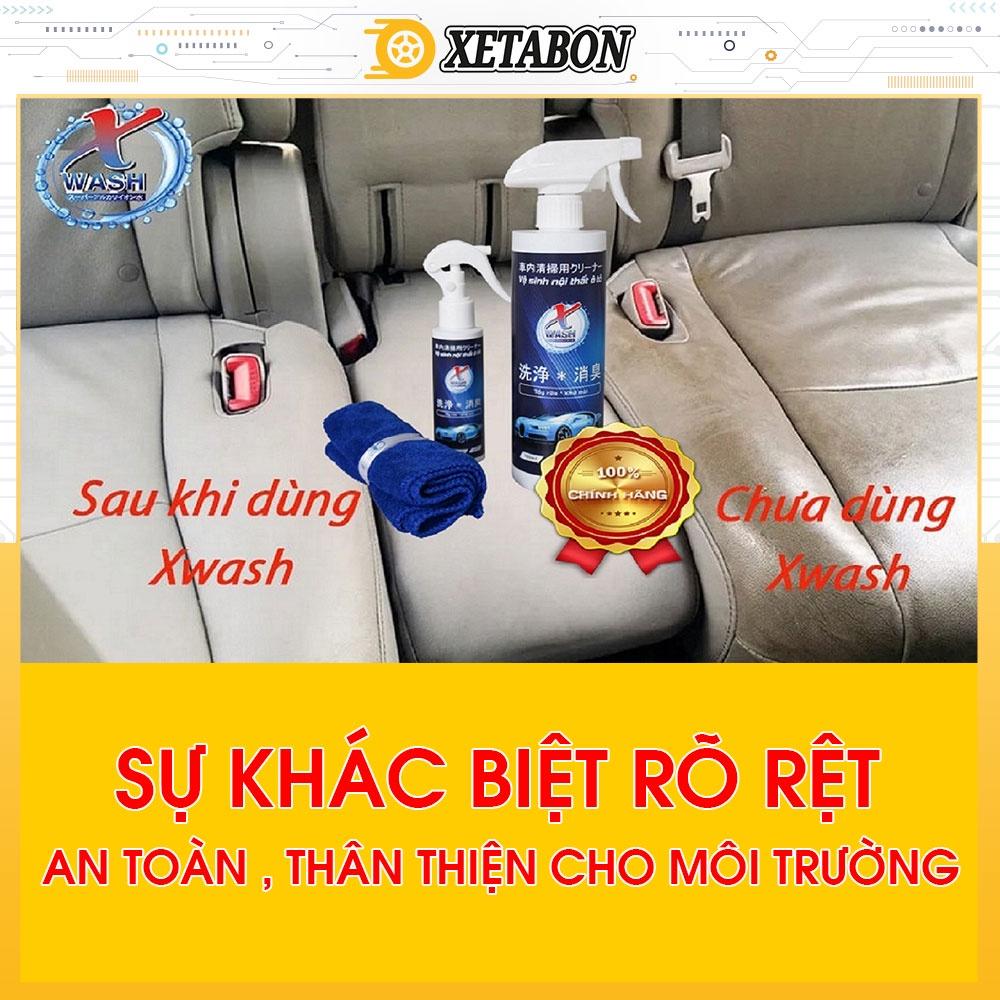 Xwash rửa nội thất ô tô dung tích 500ml nhập khẩu từ Nhật Bản, diệt khuẩn khử mùi khó chịu bên trong xe