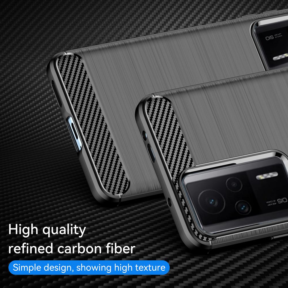 Ốp lưng cho Xiaomi Redmi K60E silicone mềm Carbone phay xước chống sốc chống vân tay