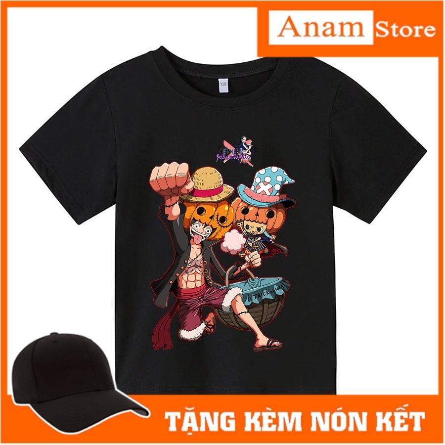 Áo thun cho bé luffy siêu đẹp , 4 màu, có size người lớn, Anam Store