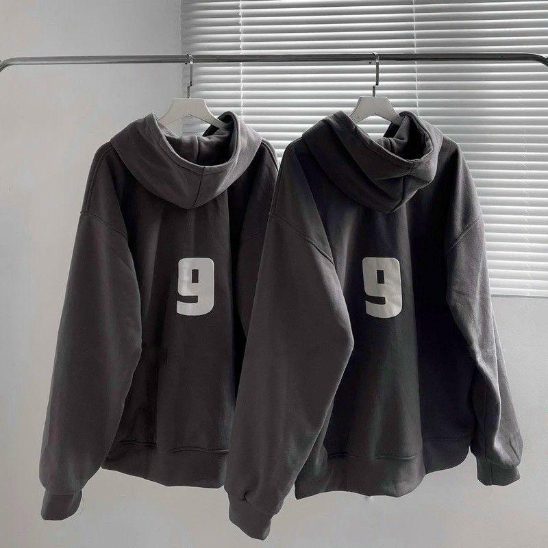 Áo Khoác hoodie nữ WIST_9 nỉ ngoại cao cấp form rộng,nón to có nút bấm kiểu most hình in nổi 2 màu xám,nâu cá tính
