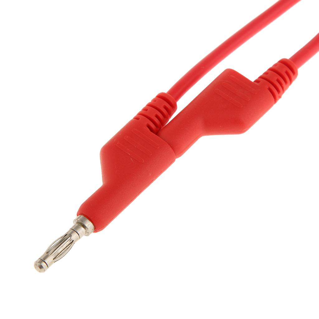 2 Pcs 25A 4mm Banana Plug Multimeter Test Cable-black