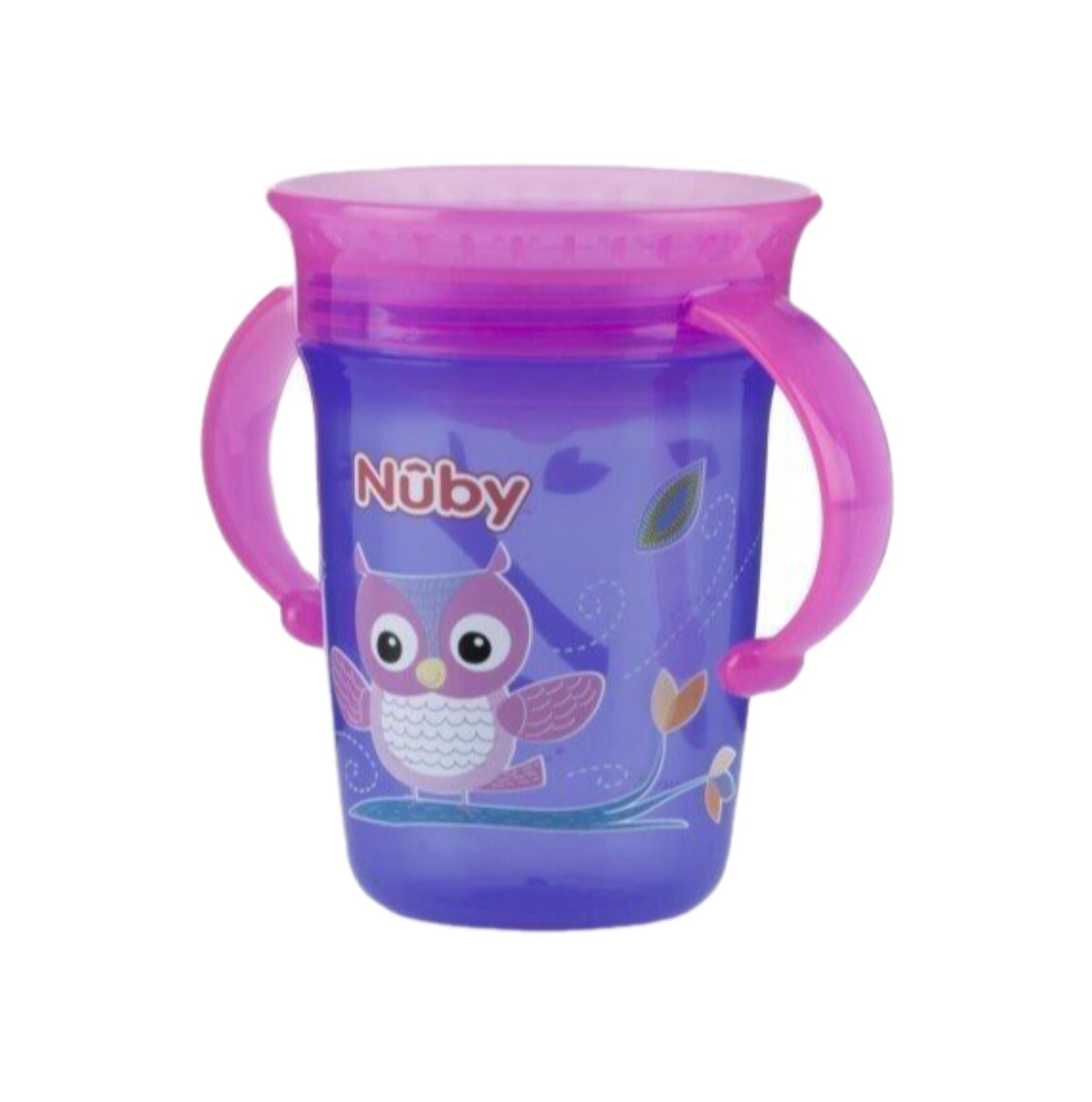 [ 10410-Nuby ] Ca tập uống nước 360 độ chống tràn, loại 2 tay cầm, 240ml