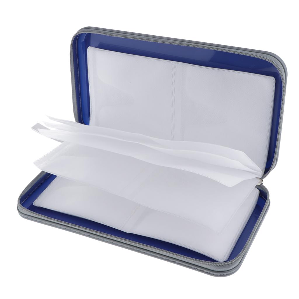 2pcs 80 Disc CD Wallet DVD Case Storage Holder Bag Protector Blue/Black