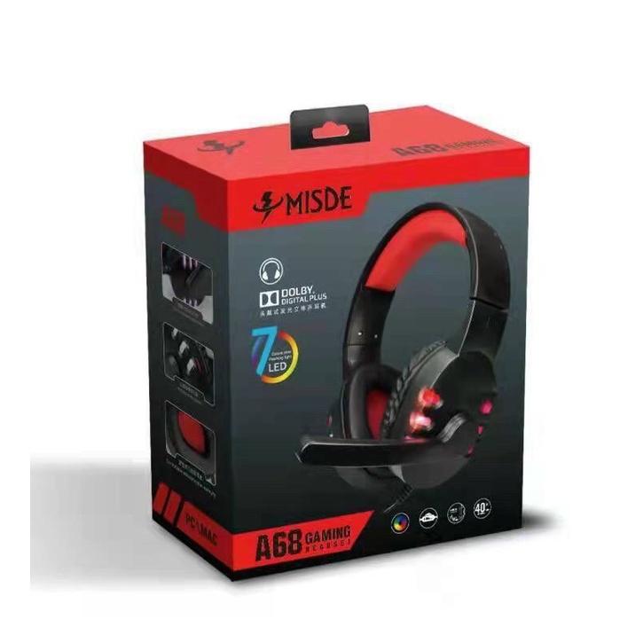 Tai Nghe Chụp Tai Cao Cấp Gaming Headset A68 Có Led